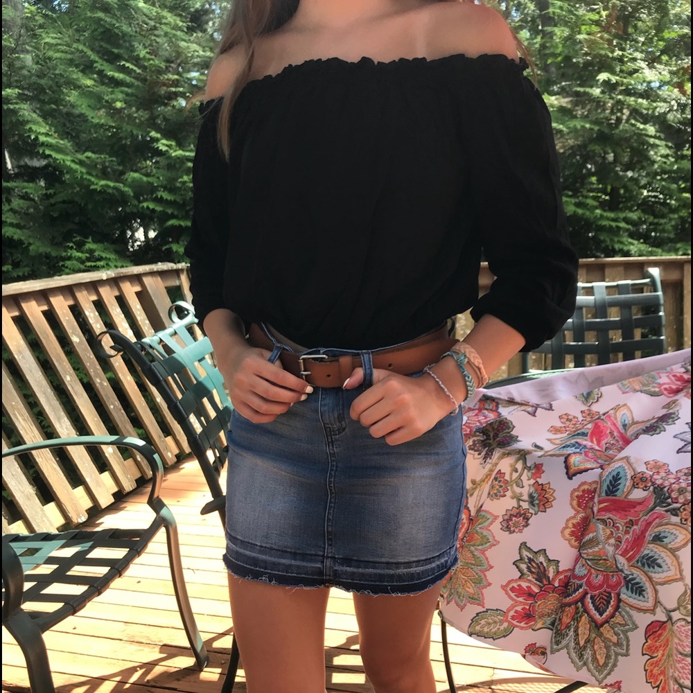 Black off the Shoulder Brandy Melville Top